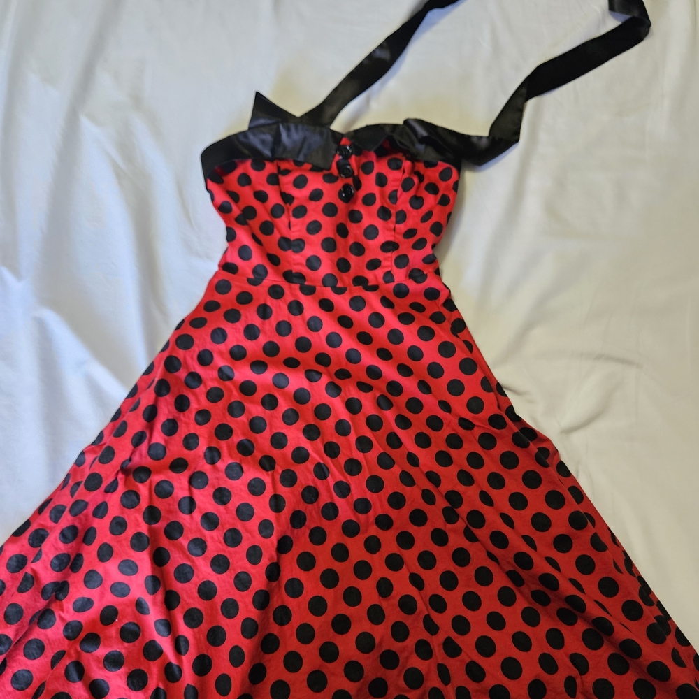 Red and Black Polka Dot Dress